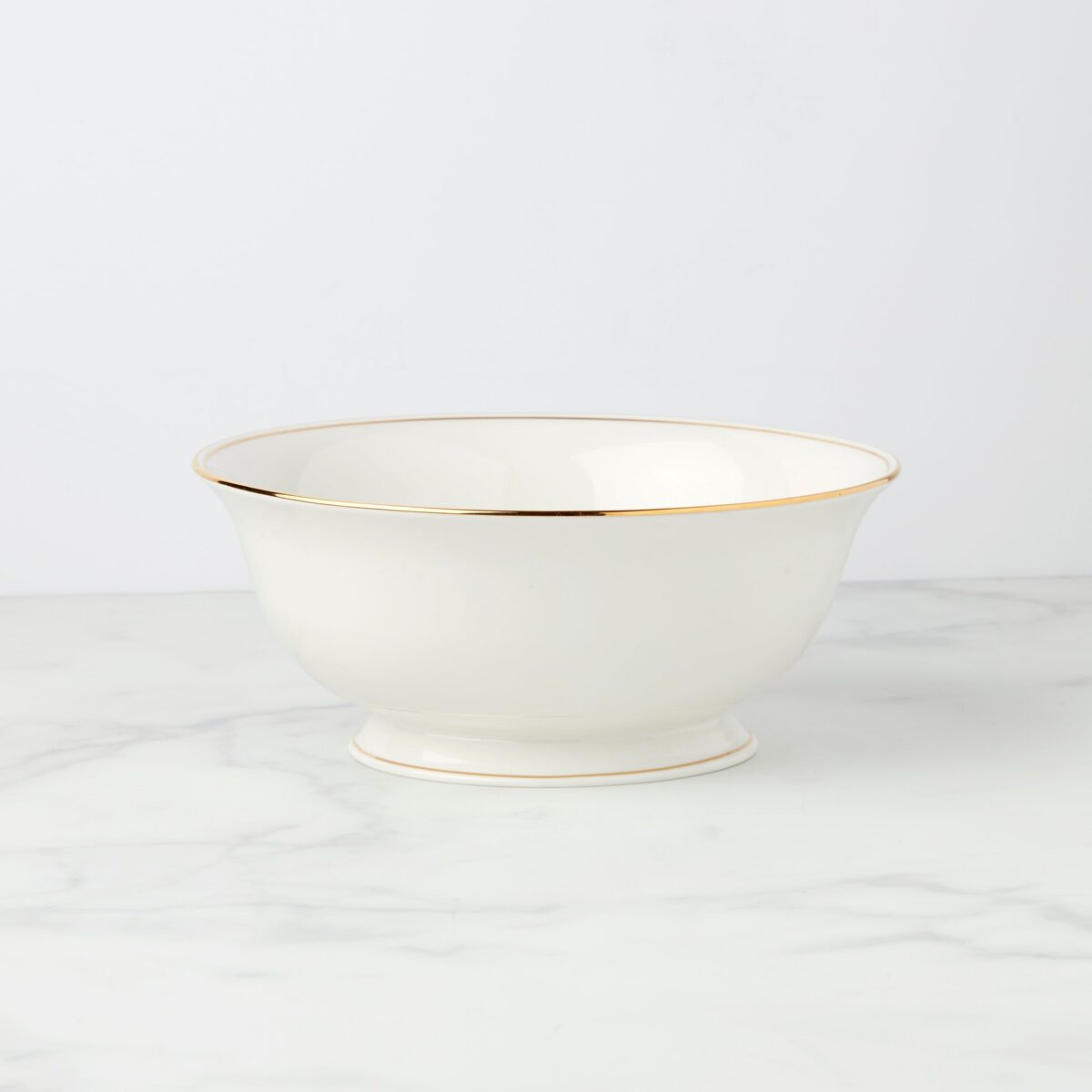 Gold Accent Large Serving Bowl