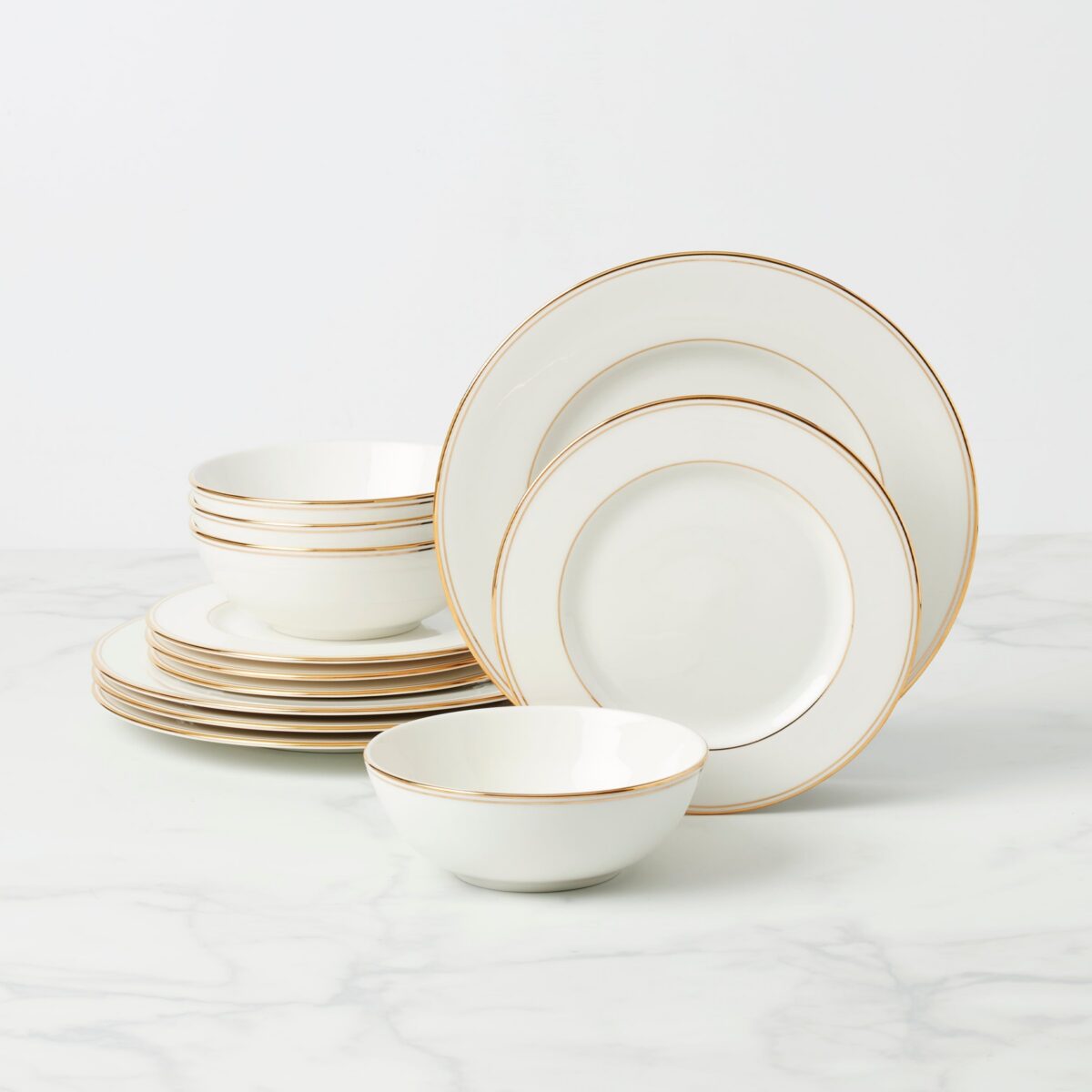 Gold Accent 12-Piece Dinnerware Set